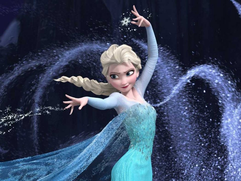 Elsa in the movie Frozen